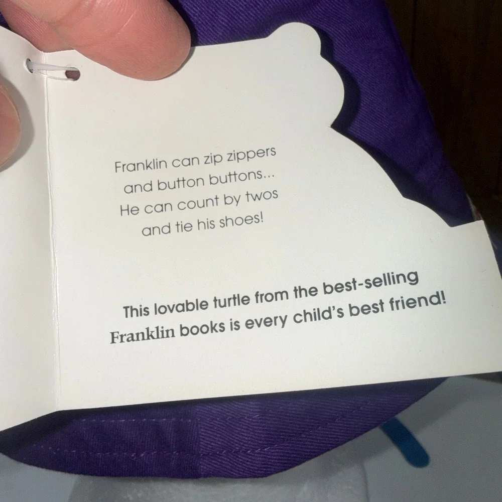 Vintage 2000 Franklin the Turtle Purple Bucket Hat Berkshire‎ Fashions NWT Kids